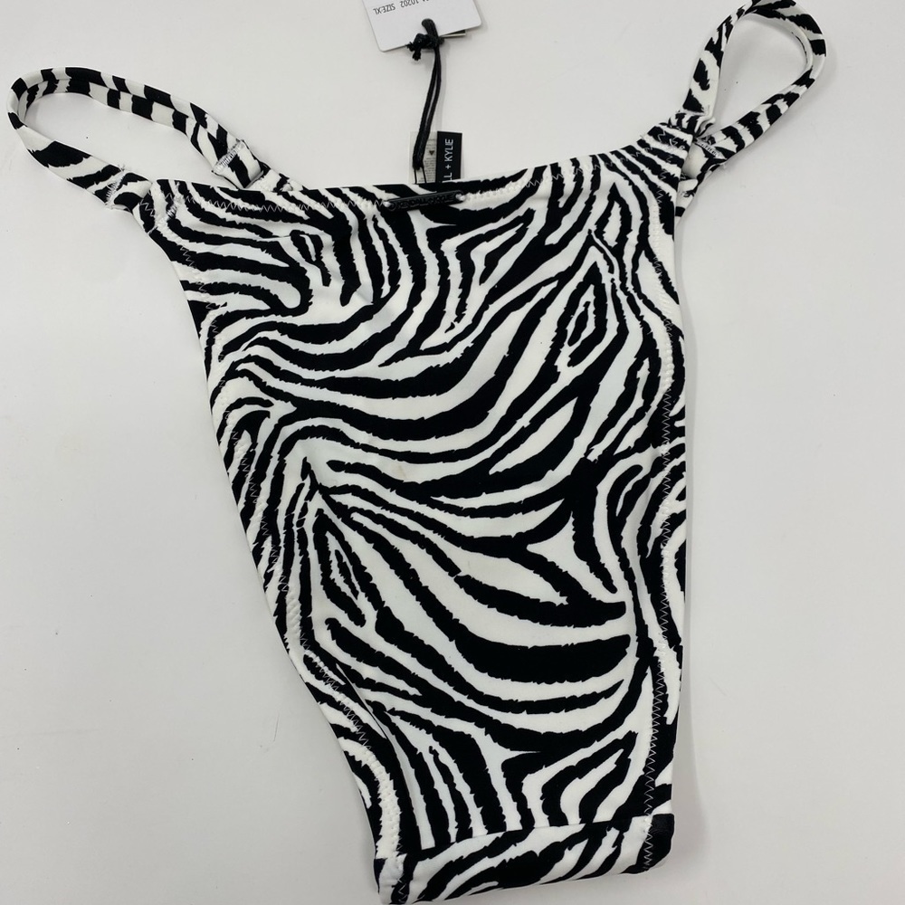 NEW - Kendall & Kylie Zebra Print Bikini Bottoms - Picture 2 of 6